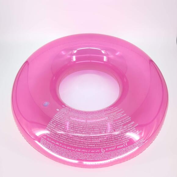 Intex 30" Transparent Hot Pink Inflatable Swim Tube / Pool Ring / Float - GUC - Picture 4 of 11